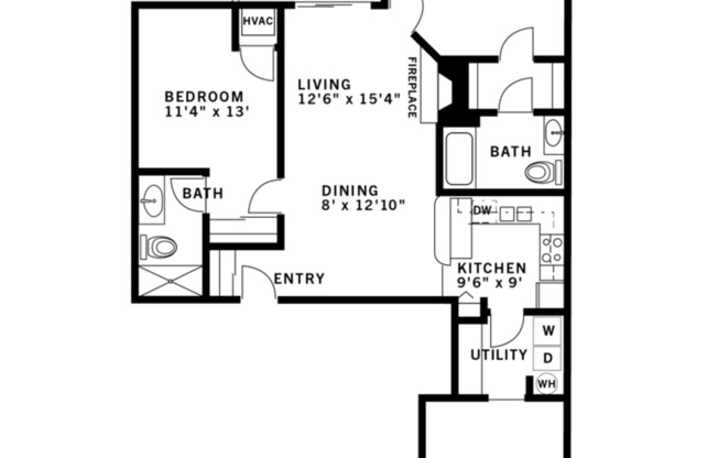 2 beds, 2 baths, 1,040 sqft, $1,735, Unit 2604C206