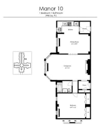 1 bed, 1 bath, 687 sqft, $1,271