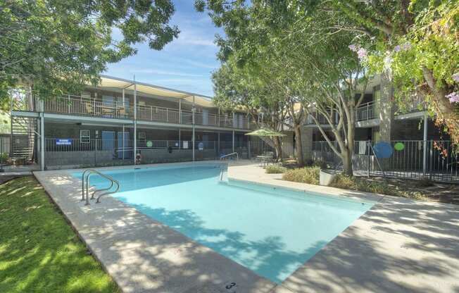 Pool and pool patio at The Regency Apartments in Tempe AZ Nov 2020