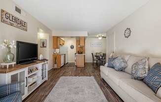 Glen Oaks Open Concept Kitchen to Living