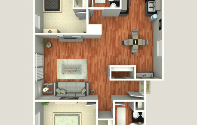 2 beds, 2 baths, 950 sqft, $1,067