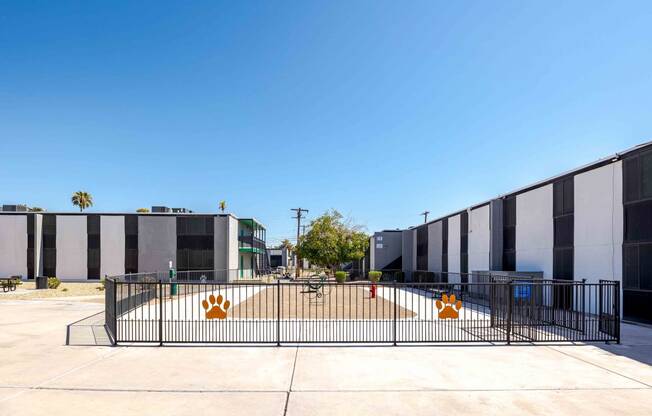 a skate park in front of a building