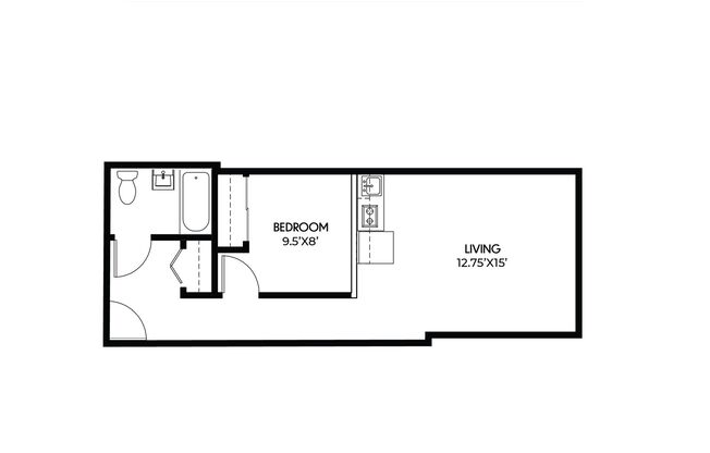 1 bed, 1 bath, 487 sqft, $1,299, Unit 1209