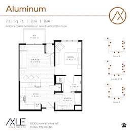 1 bed, 1 bath, 733 sqft, $1,502