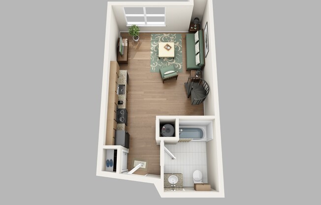 1 bed, 1 bath, 565 sqft, $2,095, Unit 434