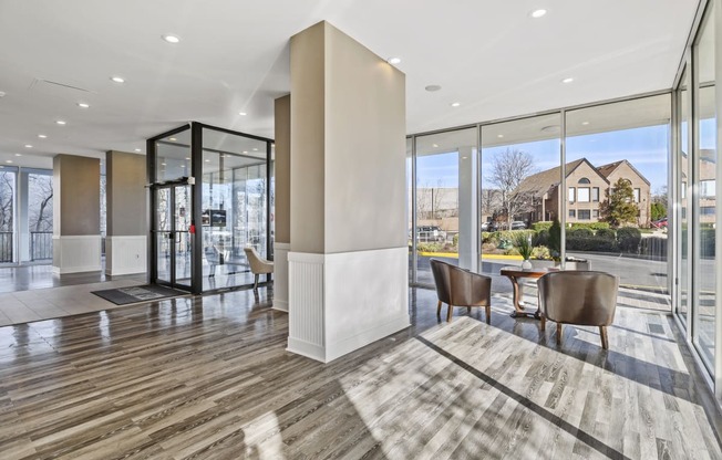 Key Towers lobby with seating area