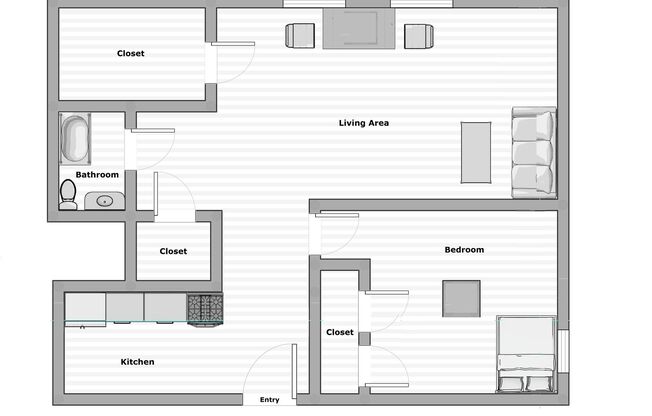 1 bed, 1 bath, 1,000 sqft, $955, Unit 503