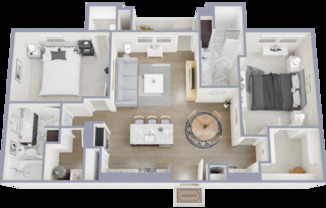 2 beds, 2 baths, 1,081 sqft, $1,780