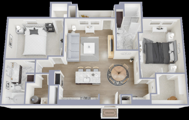 2 beds, 2 baths, 1,081 sqft, $1,780