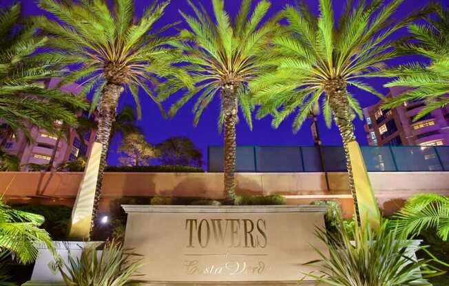 Property Signage at Towers at Costa Verde Apartments, San Diego, CA