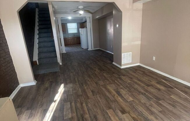 Two Bedrooms W/ Storage Room Upstairs 1 1/2 Bath Partially Finished Basement Ready For Move In