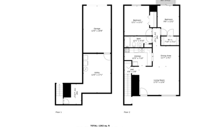 2 beds, 1 bath, 1,262 sqft, $1,875, Unit 2029