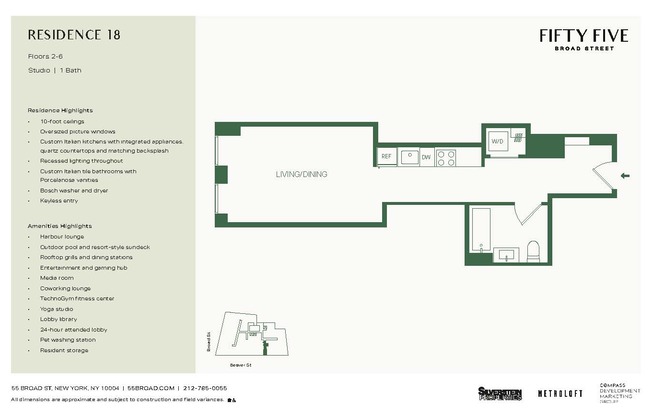 1 bed, 1 bath, $4,000, Unit 618