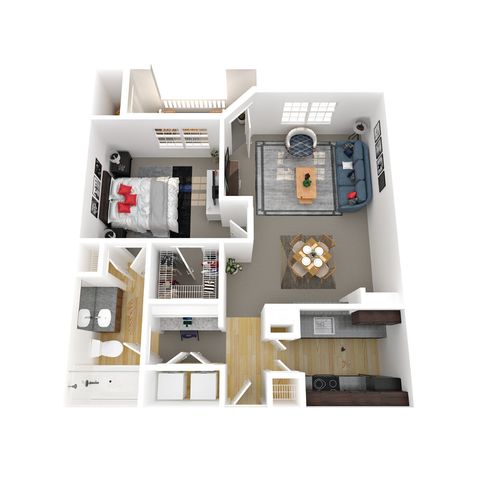 1 bed, 1 bath, 843 sqft, $1,599