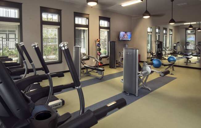 24 hour Fitness Center with Spin Room and TV at Grand Oak at Town Park, Smyrna, TN