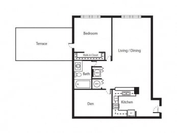 1 bed, 1 bath, 848 sqft, $2,660
