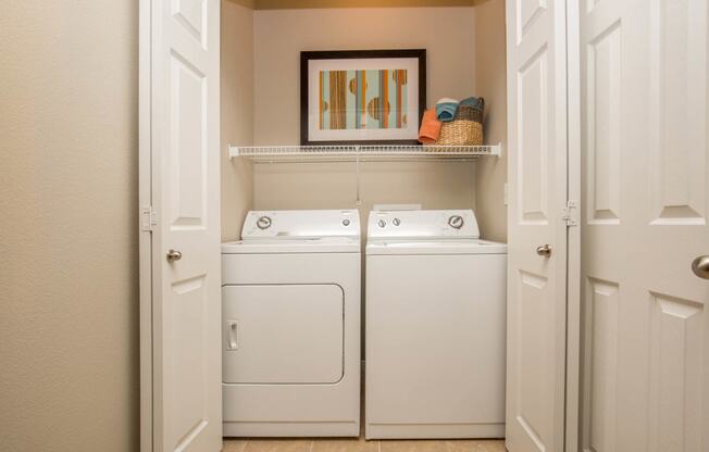 In Home Full Size Washer And Dryer at The Passage Apartments by Picerne, Henderson, Nevada