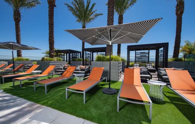 a rendering of the outdoor lounge area at the hyatt regency scottsdale resort