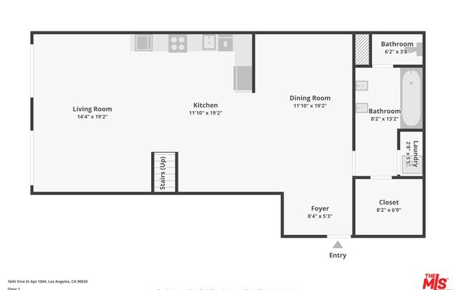 2 beds, 2 baths, 1,850 sqft, $6,995, Unit 1004