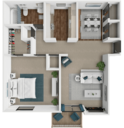 1 bed, 1 bath, 673 sqft, $1,099