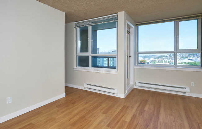 Studio with Balcony and Hard Surface Flooring