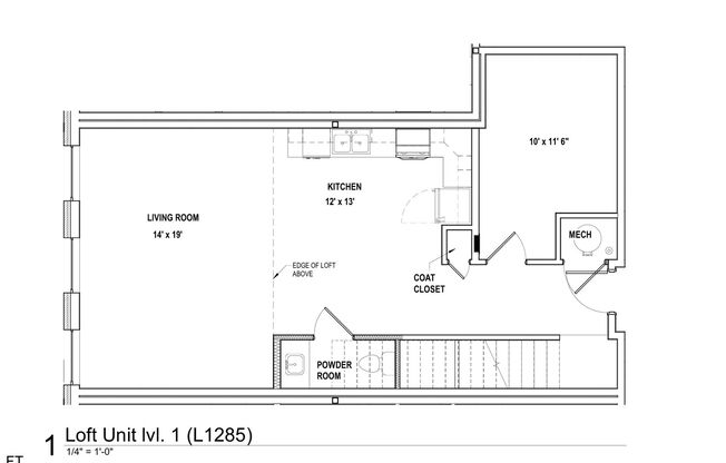 1 bed, 1.5 baths, 941 sqft, $1,795, Unit 222 - L1285 LOFT