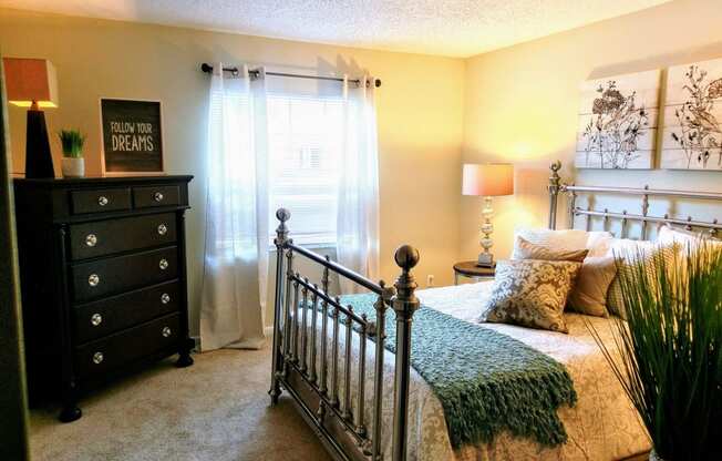 Bedrooms full of natural light that are ready for you at Fountains of Largo, Florida