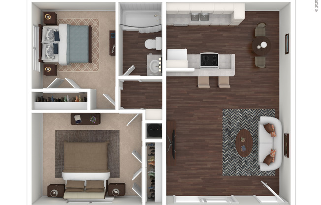 2 beds, 1 bath, 876 sqft, $2,535