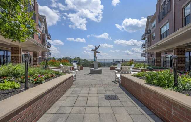 Open Air Party Patio with Fire Pits and Seating Areas