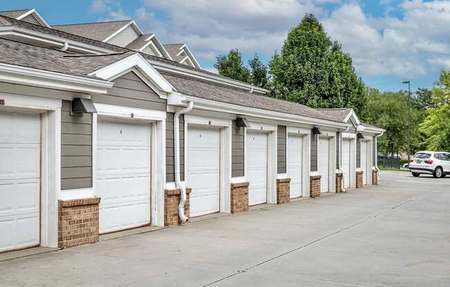 Spacious garages at Legacy Commons Apartments in Omaha, NE