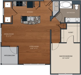 1 bed, 1 bath, 865 sqft, $1,854