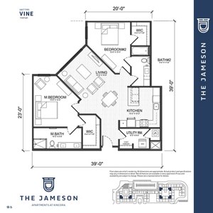 2 beds, 2 baths, 1,240 sqft, $2,721