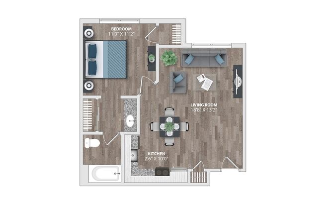 1 bed, 1 bath, 525 sqft, $1,229, Unit 13-1309