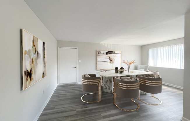 Contemporary dining room at Flats of Forestville, Forestville, Maryland 20747