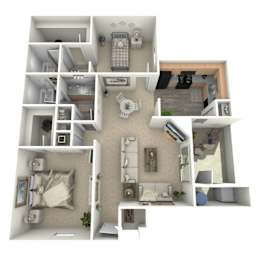 2 beds, 1 bath, 1,054 sqft, $979