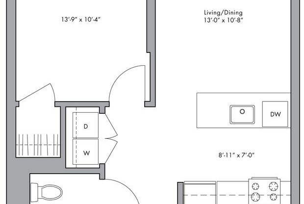 1 bed, 1 bath, $5,106, Unit 4B