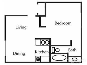 1 bed, 1 bath, 580 sqft, $999