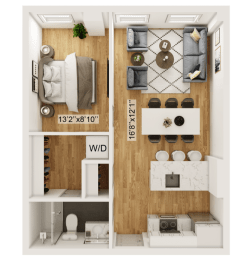 1 bed, 1 bath, $1,766