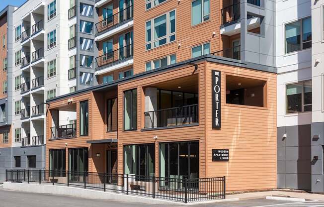 A building with a sign that says "PORT" on it.