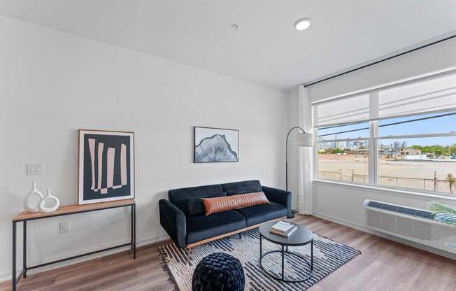 Living Room With large Window at 829 Garfield, Jersey City New Jersey