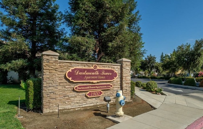 Property Signage at Dartmouth Tower at Shaw, Clovis, California