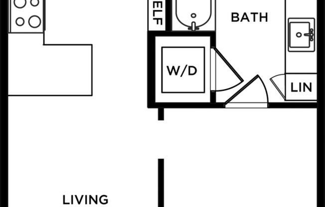 Studio, 1 bath, 634 sqft, $1,675, Unit 138