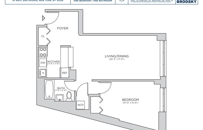 1 bed, 1 bath, $5,100, Unit S5I