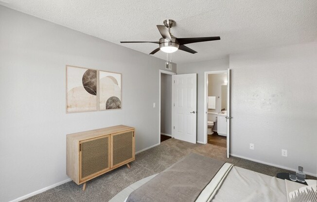 Model primary bedroom