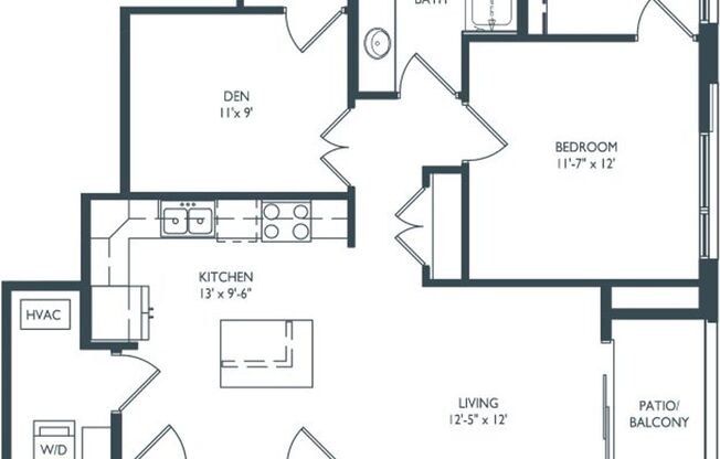 1 bed, 1 bath, 789 sqft, $2,000, Unit 205
