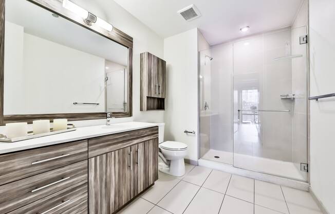 large walk-in showers