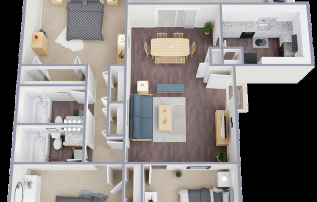 3 beds, 2 baths, 1,224 sqft, $1,600