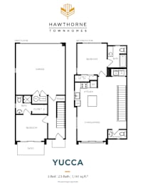 2 beds, 2.5 baths, 1,141 sqft, $2,300