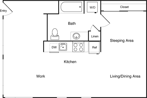 1 bed, 1 bath, 762 sqft, $2,280, Unit 104