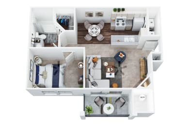 1 bed, 1 bath, 707 sqft, $1,515